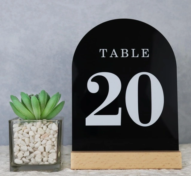 NEW Table Numbers 1 to 30 with Stands (Black Acrylic with White - photo 2