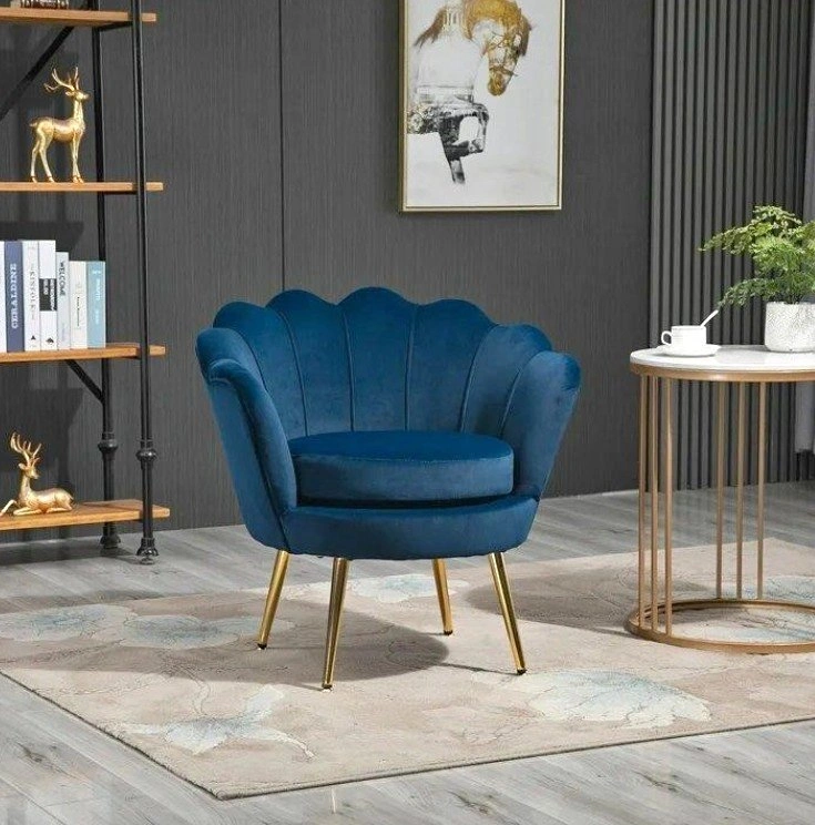 NEW Velvet Scallop Accent Chair