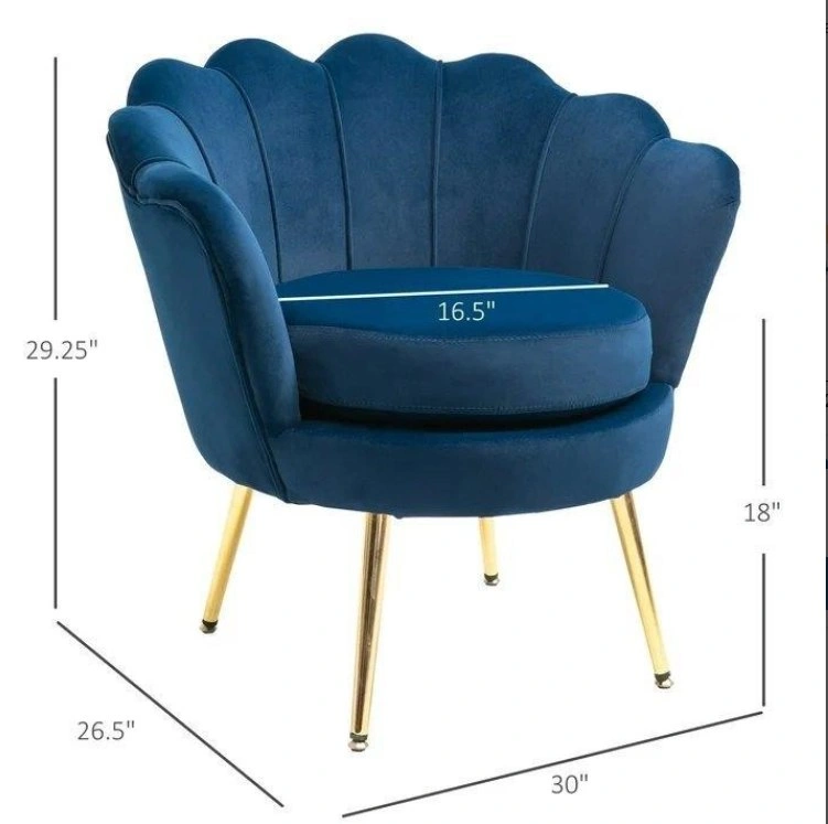 NEW Velvet Scallop Accent Chair - photo 3