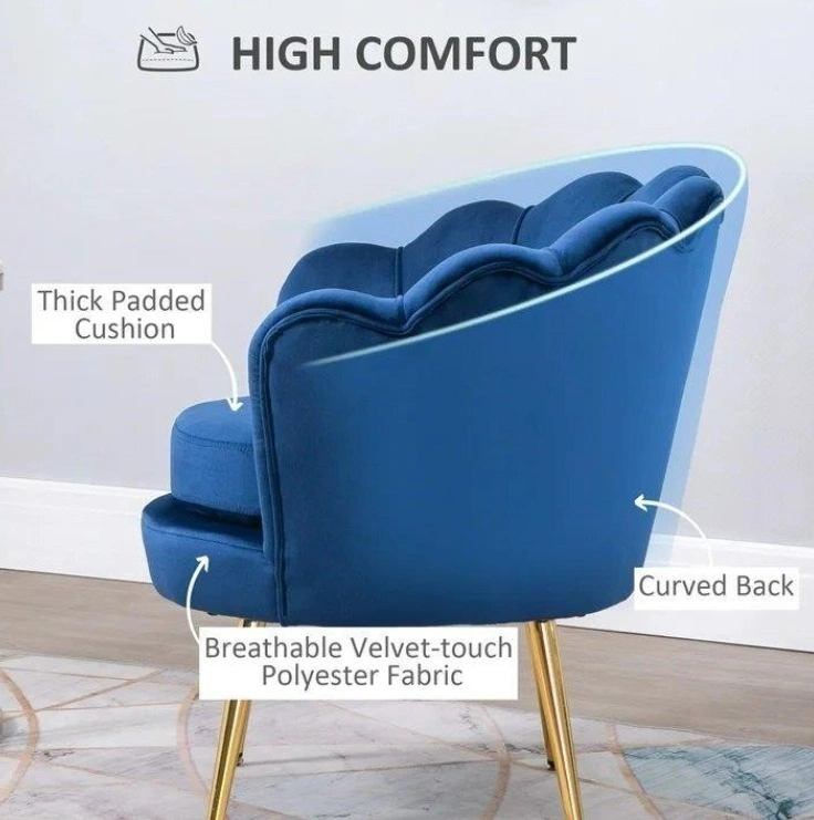 NEW Velvet Scallop Accent Chair - photo 5