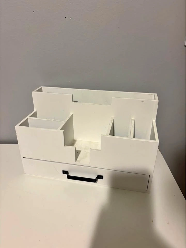White desk organizer