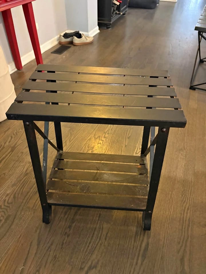 Black side table