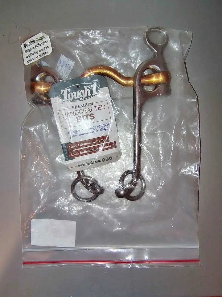 Tough 1 SS 5" Copper Mouth Swivel Walking Horse Bit