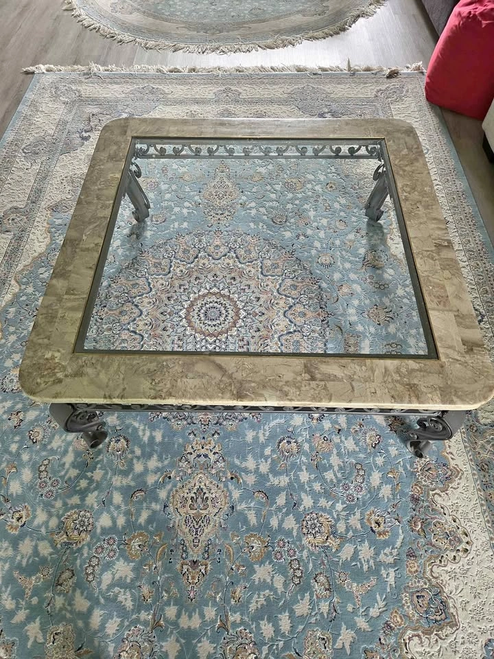 Antique Glass and console table