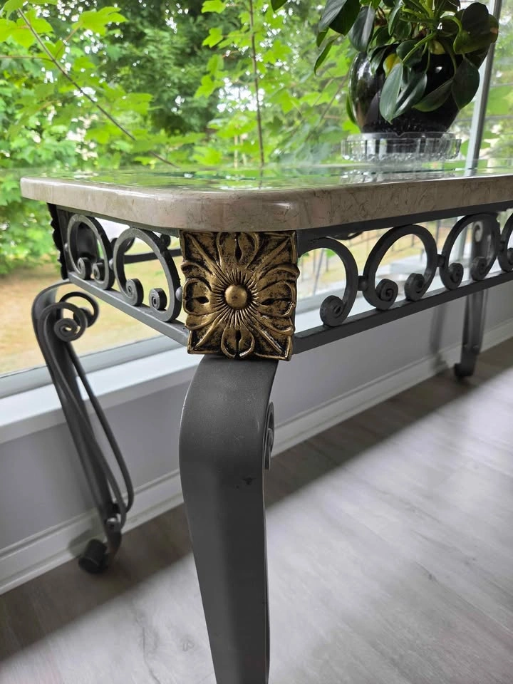 Antique Glass and console table - photo 5
