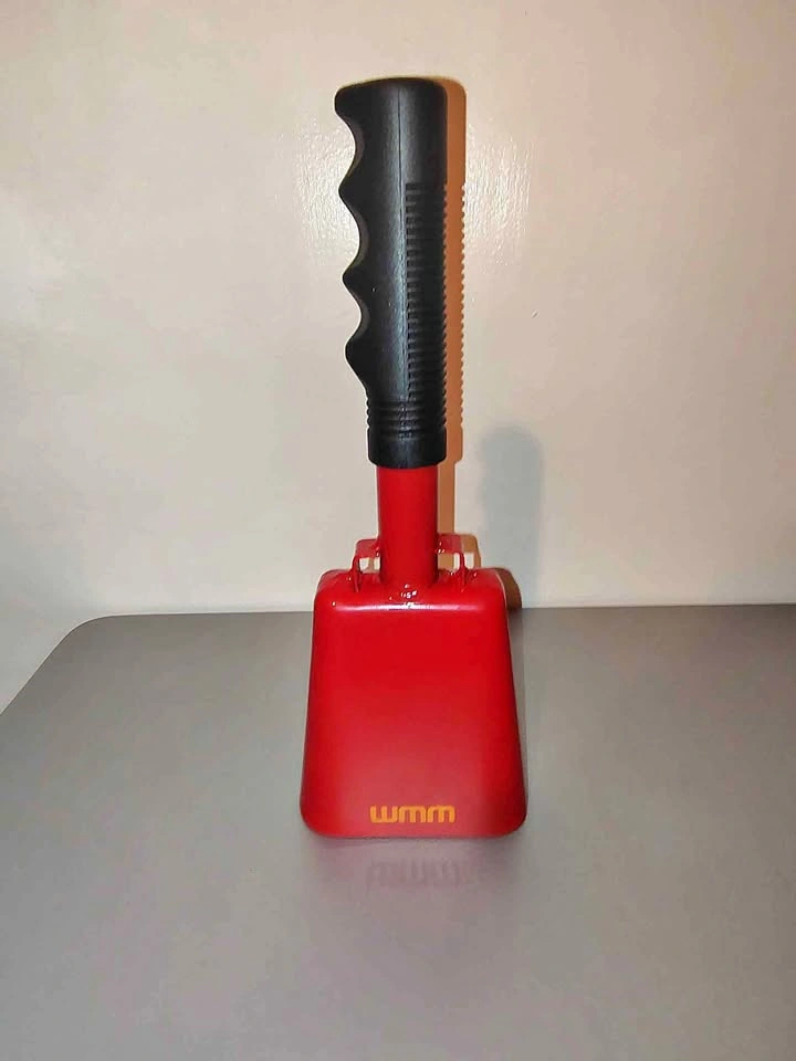 WMM Red Cowbell with Handle