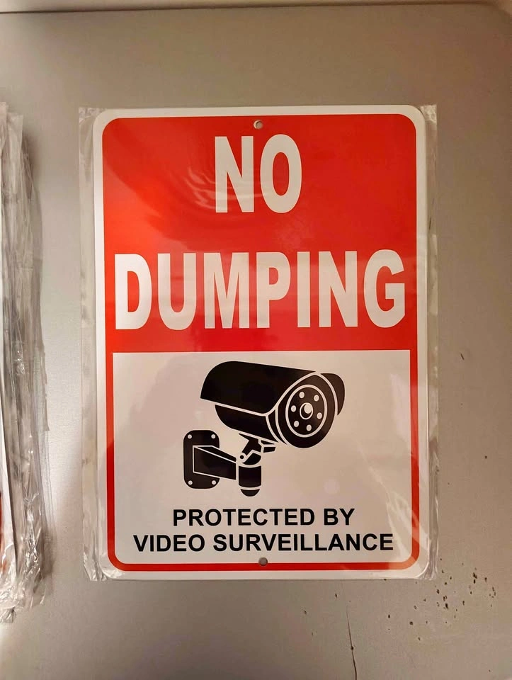 No Dumping Video Surveillance Sign Pack of 2