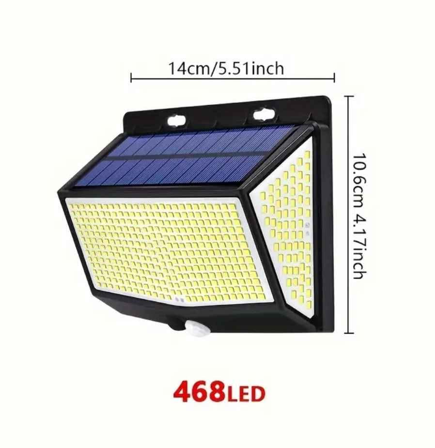 Set of 2 Solar Powered 468 LED Motion Sensor Lights - photo 4