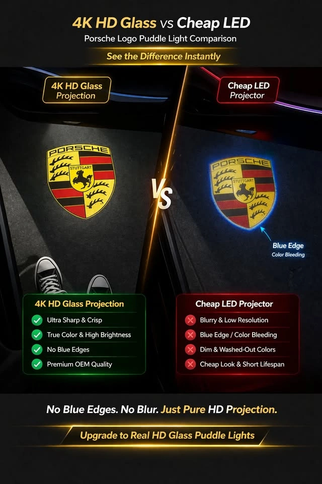 Ultra HD LED Door Logo Projector Lights for Porsche - photo 5
