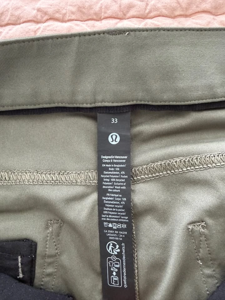 Lululemon ABC Skinny-Fit 5 Pocket Pant – Army Green (33x32) - photo 3