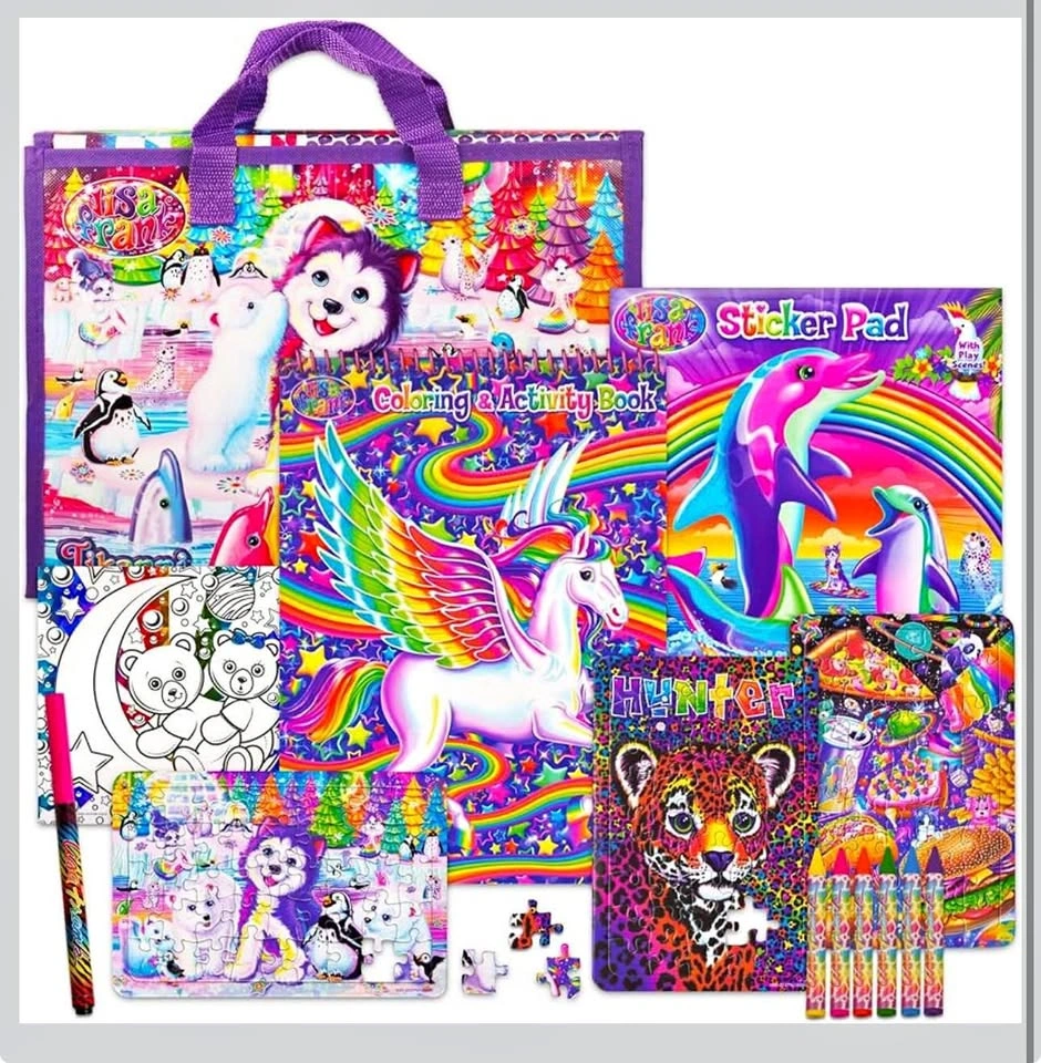 Brand New Lisa Frank Coloring & Activity Set – Giant Bundle
