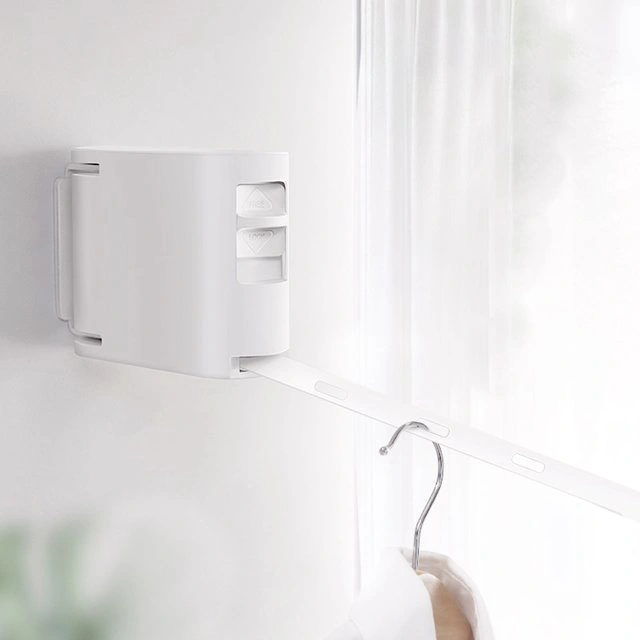 Retractable Wall Hanging Clothes Drying Rack (White) - photo 4