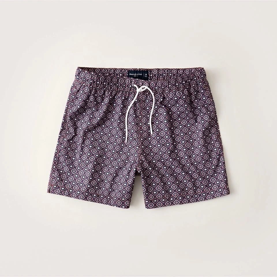 Abercrombie & Fitch Men’s Swim Trunks - Geometric Print - Size M