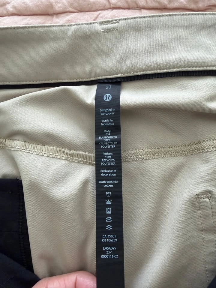 Lululemon Classic-Fit 5 Pocket Pant – WarpstremeTM – Khaki (33x3 - photo 5