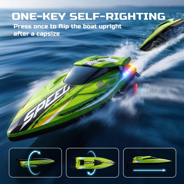 19" Brushless RC Boat 40+ KPH Self-Righting Remote Control Boat - photo 3