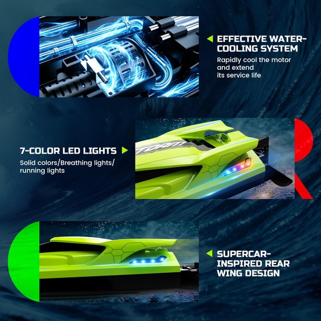 19" Brushless RC Boat 40+ KPH Self-Righting Remote Control Boat - photo 5