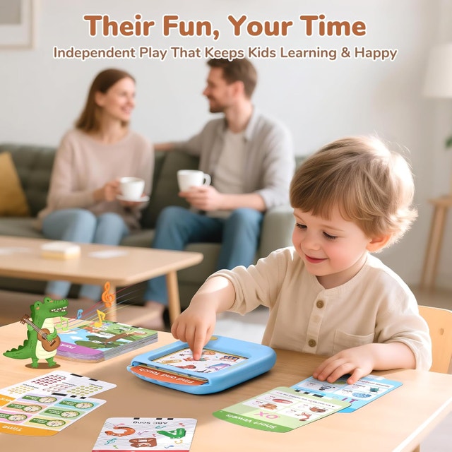 Kids Learning Tablet 156-Page Tap-to-Read Flash Cards Montessori - photo 2