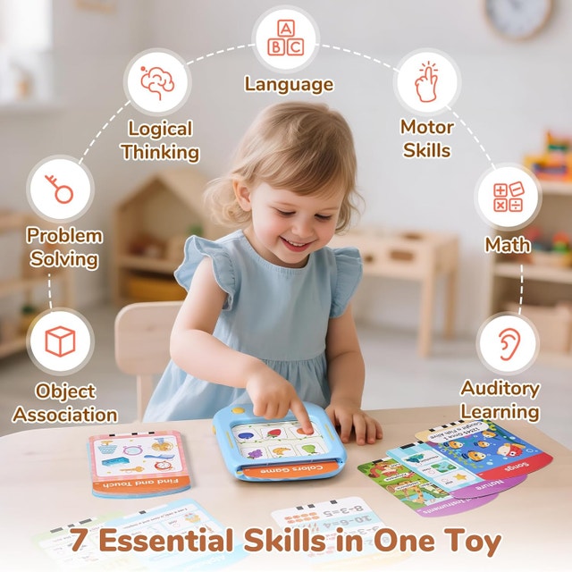 Kids Learning Tablet 156-Page Tap-to-Read Flash Cards Montessori - photo 5