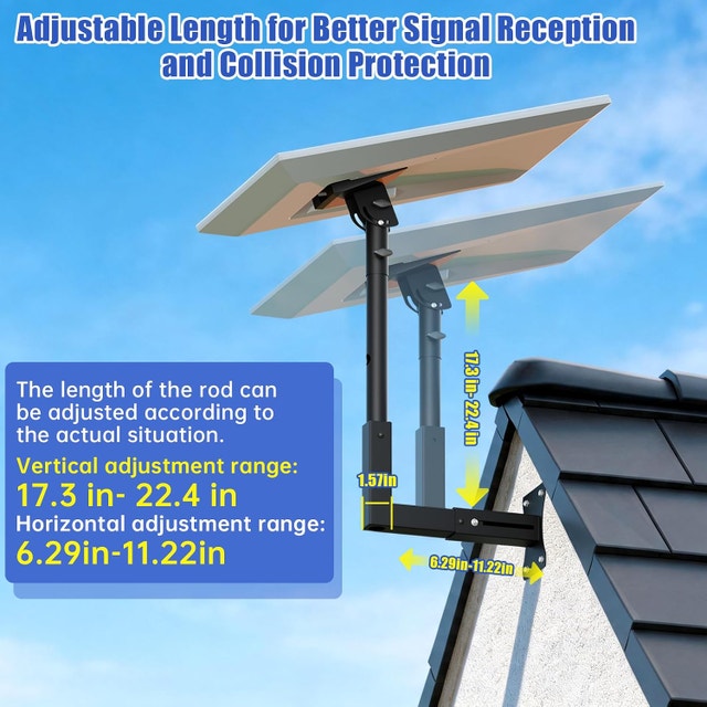 Starlink Gen 3 Adjustable Wall Mount Kit - Heavy Duty Roof/Eave - photo 2