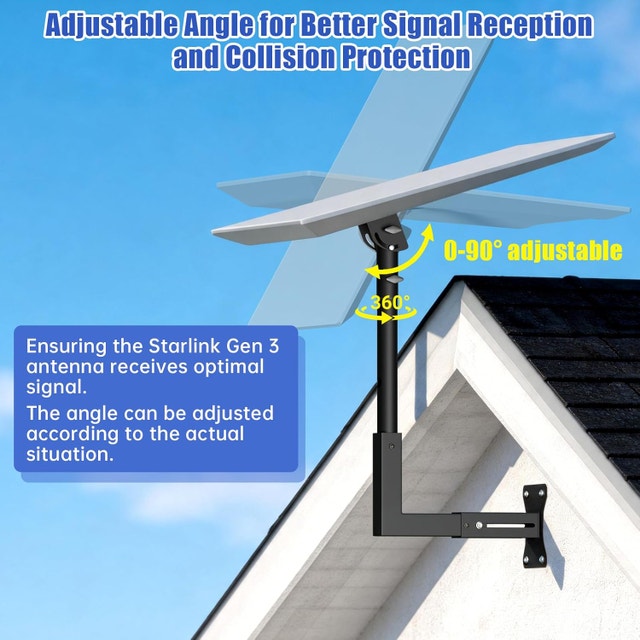 Starlink Gen 3 Adjustable Wall Mount Kit - Heavy Duty Roof/Eave - photo 5