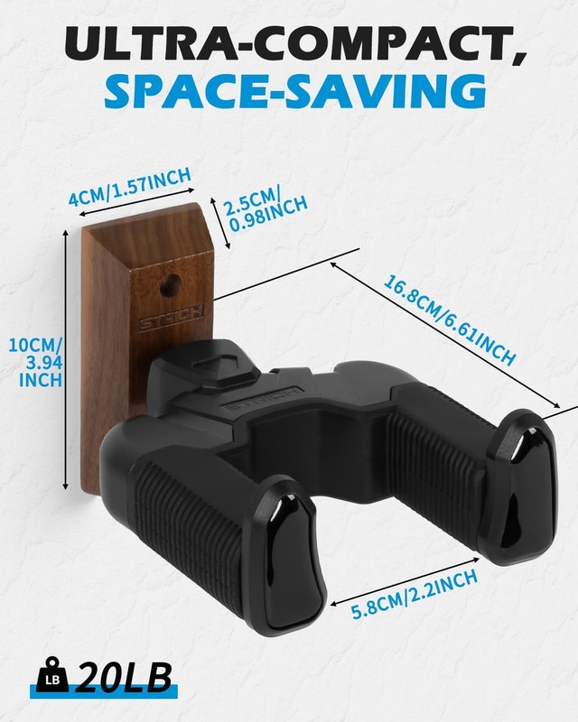 Gravity Wall Guitar Mount Auto-Locking Walnut Base - photo 2