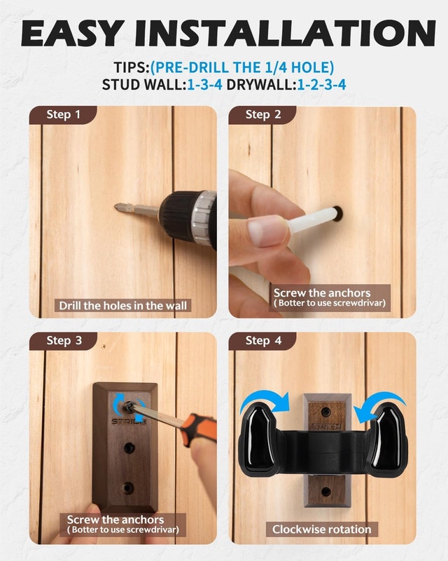 Gravity Wall Guitar Mount Auto-Locking Walnut Base - photo 3