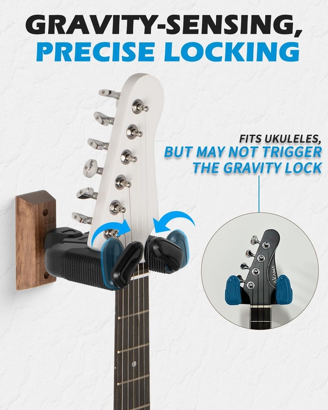 Gravity Wall Guitar Mount Auto-Locking Walnut Base - photo 4