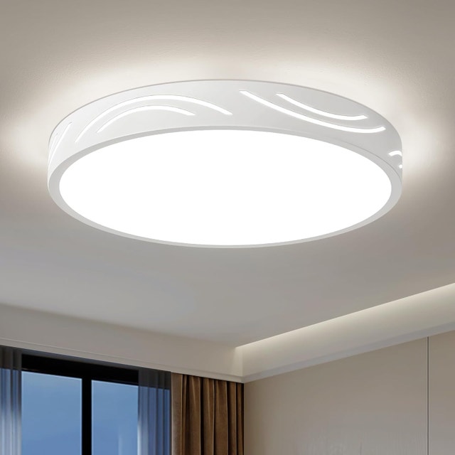 Modern Dimmable LED Ceiling Light 5CCT Flush Mount 11.8 White
