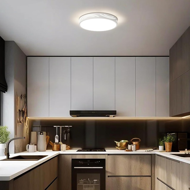 Modern Dimmable LED Ceiling Light 5CCT Flush Mount 11.8 White - photo 4