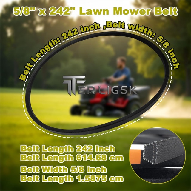 5/8 x 242" Mower Deck Belt Kevlar Replacement for Toro Z Master - photo 2