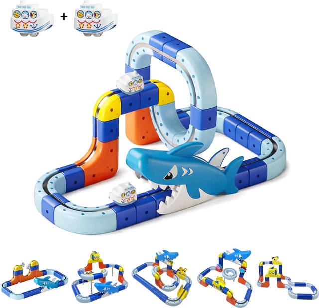 Magnetic Train Track Set 118 PCS 3D STEM Building Toy