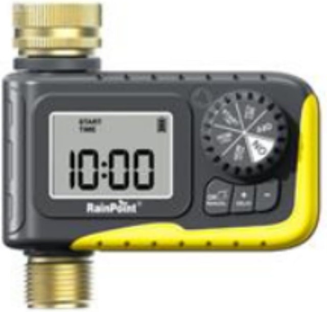 RAINPOINT Water Timer 1 Zone with Brass Inlet and Outlet