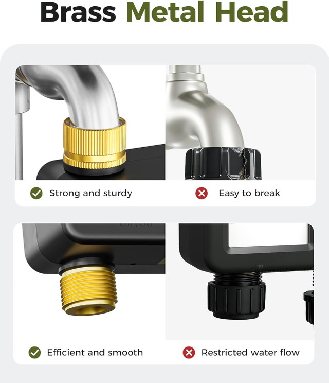 Water Sprinkler Timer Brass In/Out Weekly Daily Irrigation Rain - photo 3