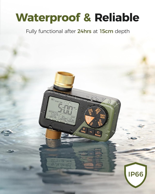 Water Sprinkler Timer Brass In/Out Weekly Daily Irrigation Rain - photo 5