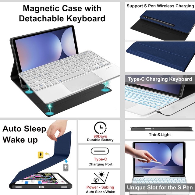 Samsung Galaxy Tab S10+/S9FE+ 12.4 Keyboard Case Trackpad - photo 3