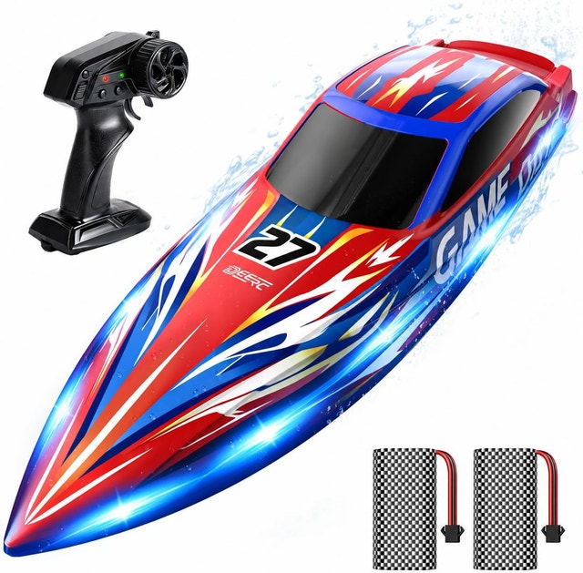 DEERC High Speed RC Boat - 25km/h 2.4GHz Remote Control