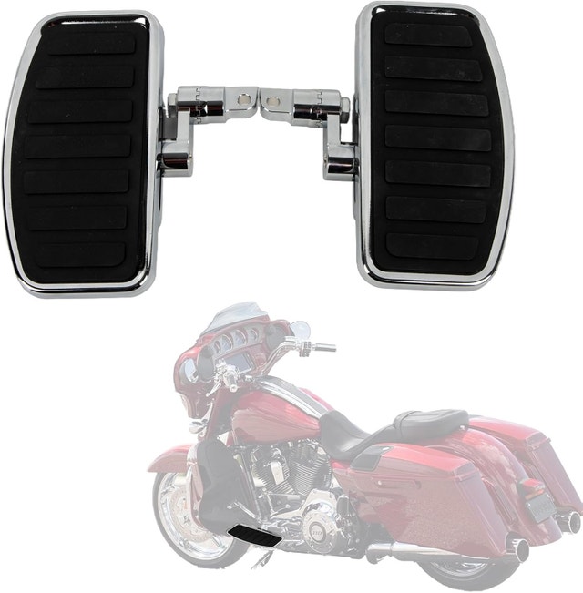 2PCS Adjustable Front Footboards for Sportster 883 1200 - Chrome