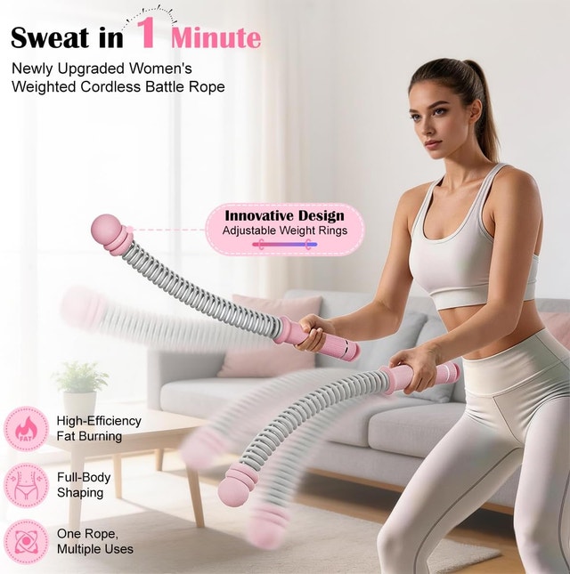 Ropeless Battle Ropes 3 lbs Cordless Weighted Workout Ropes - photo 2