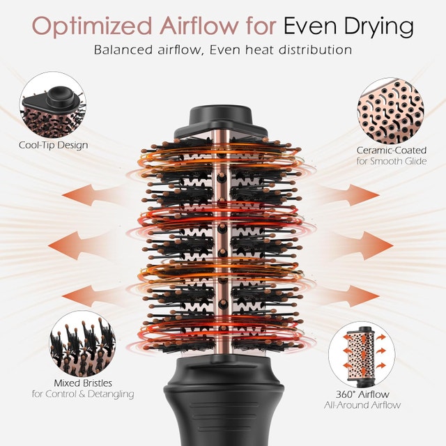 Mini Hot Air Brush Dual Voltage 2.5in Blow Dryer Brush - photo 4