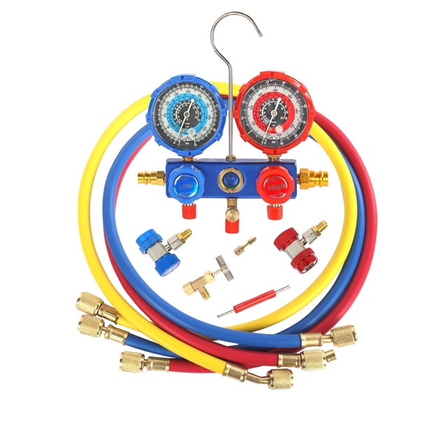 3-Way AC Manifold Gauge Set for R134A/R410A/R22/R404A
