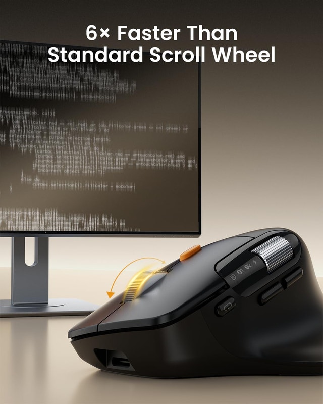 ProtoArc EM25 Ergonomic Bluetooth Mouse, 8000 DPI - photo 2