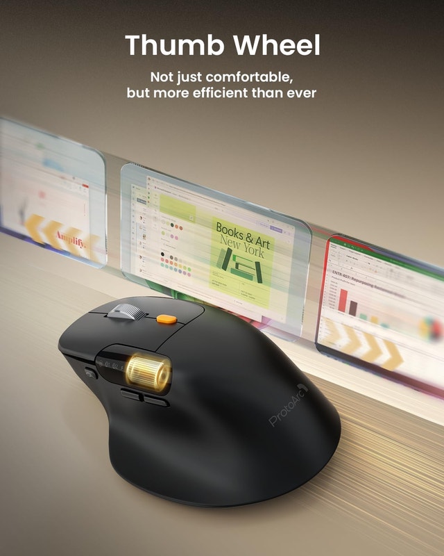 ProtoArc EM25 Ergonomic Bluetooth Mouse, 8000 DPI - photo 3