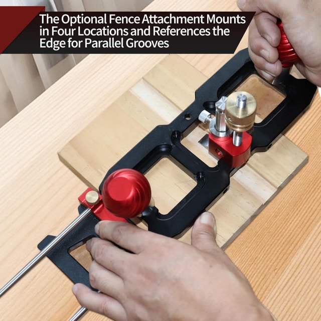 Woodworking Router Plane with Depth Adjustment, Stainless Steel - photo 3