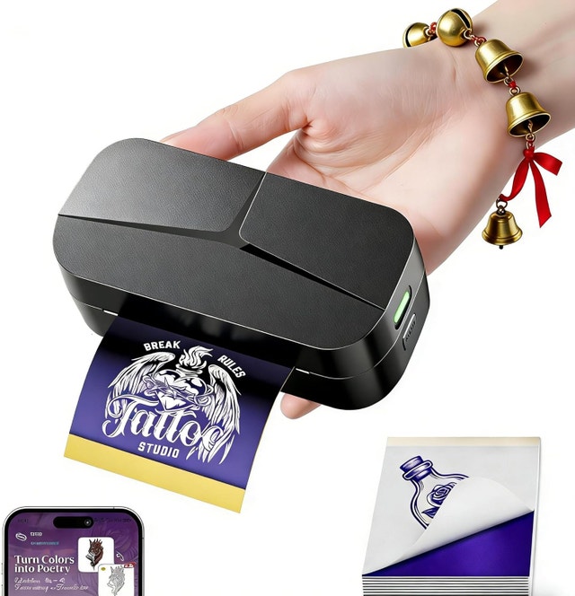 TP32 Bluetooth Tattoo Stencil Printer Kit with 30 Transfer Paper