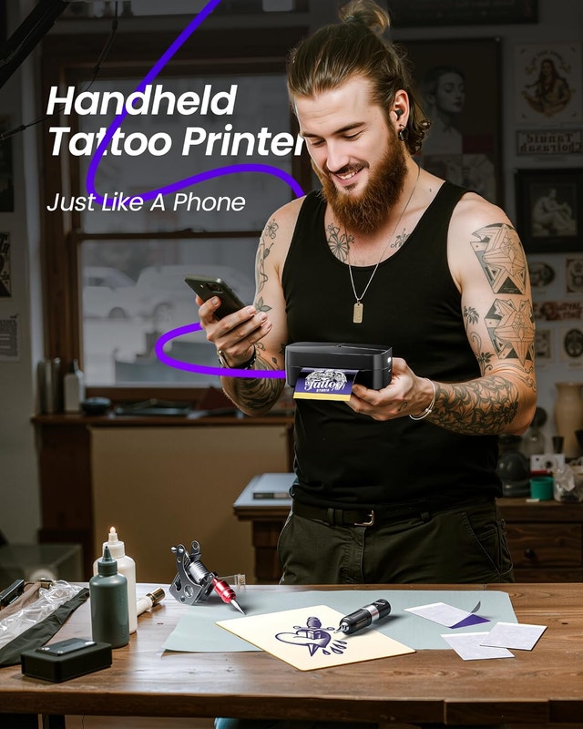 TP32 Bluetooth Tattoo Stencil Printer Kit with 30 Transfer Paper - photo 2