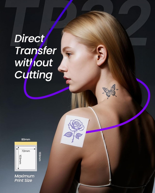 TP32 Bluetooth Tattoo Stencil Printer Kit with 30 Transfer Paper - photo 3