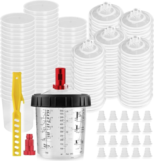 20oz Disposable Paint Spray Gun Cup System - 600ml HVLP/LVLP