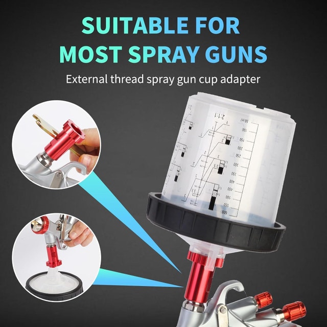 20oz Disposable Paint Spray Gun Cup System - 600ml HVLP/LVLP - photo 3