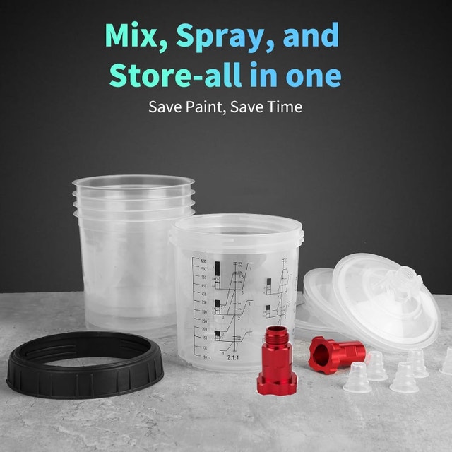 20oz Disposable Paint Spray Gun Cup System - 600ml HVLP/LVLP - photo 5