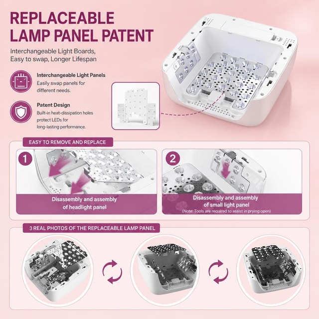 72W Cordless UV LED Nail Lamp - Rechargeable Gel Dryer - photo 4